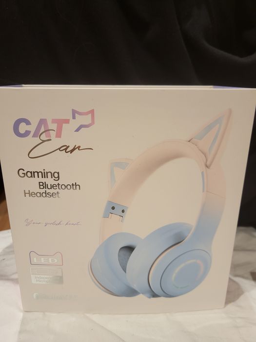Słuchawki nauszne kocie uszy