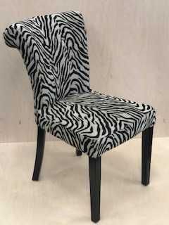 NOWE krzesła w stylu glamour – komplet 6 sztuk – wzór zebra – HIT!