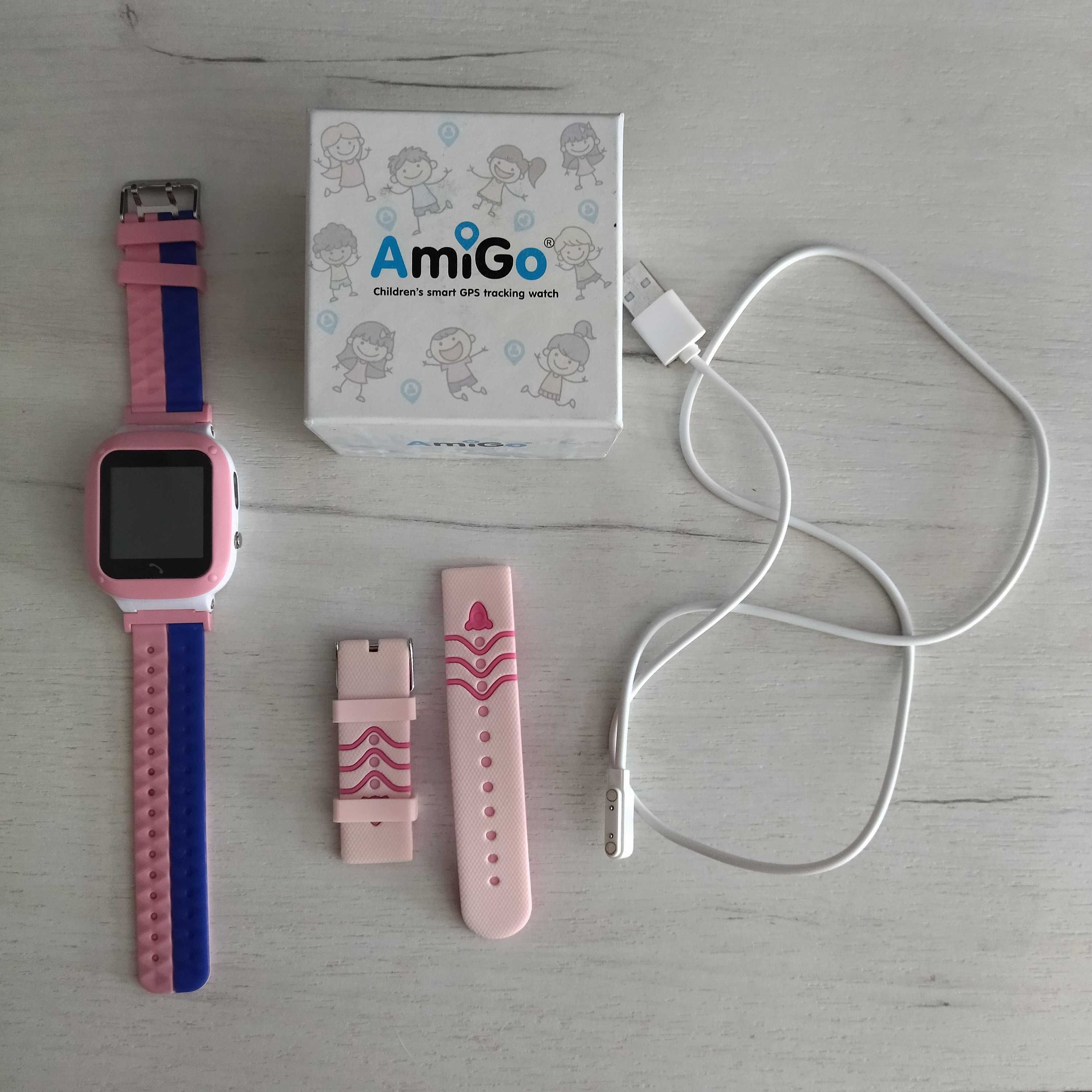 Дитячий смарт-годинник AmiGo GO004 Camera LED Pink