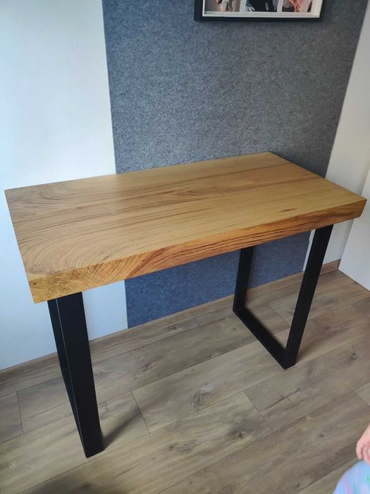 Biurko dębowe  100x50 cm, Blat z jednego kawałka drewna