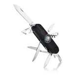 Scyzoryk AZYMUT Izeron - 13 narzędzi + kabura, 90 mm czarny