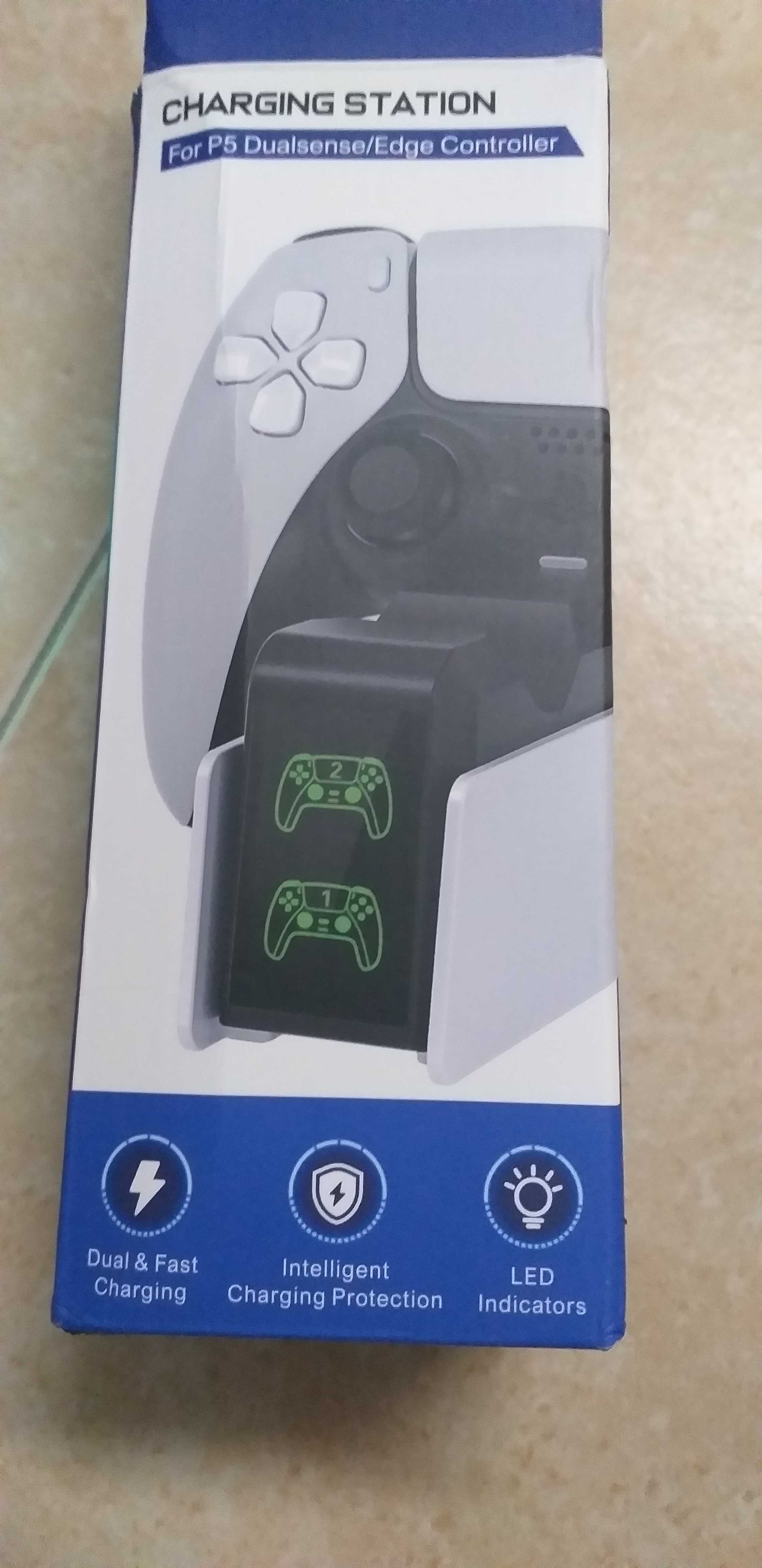 carregador rápido duplo PS5 ; capa protetora adesiva para comando PS5