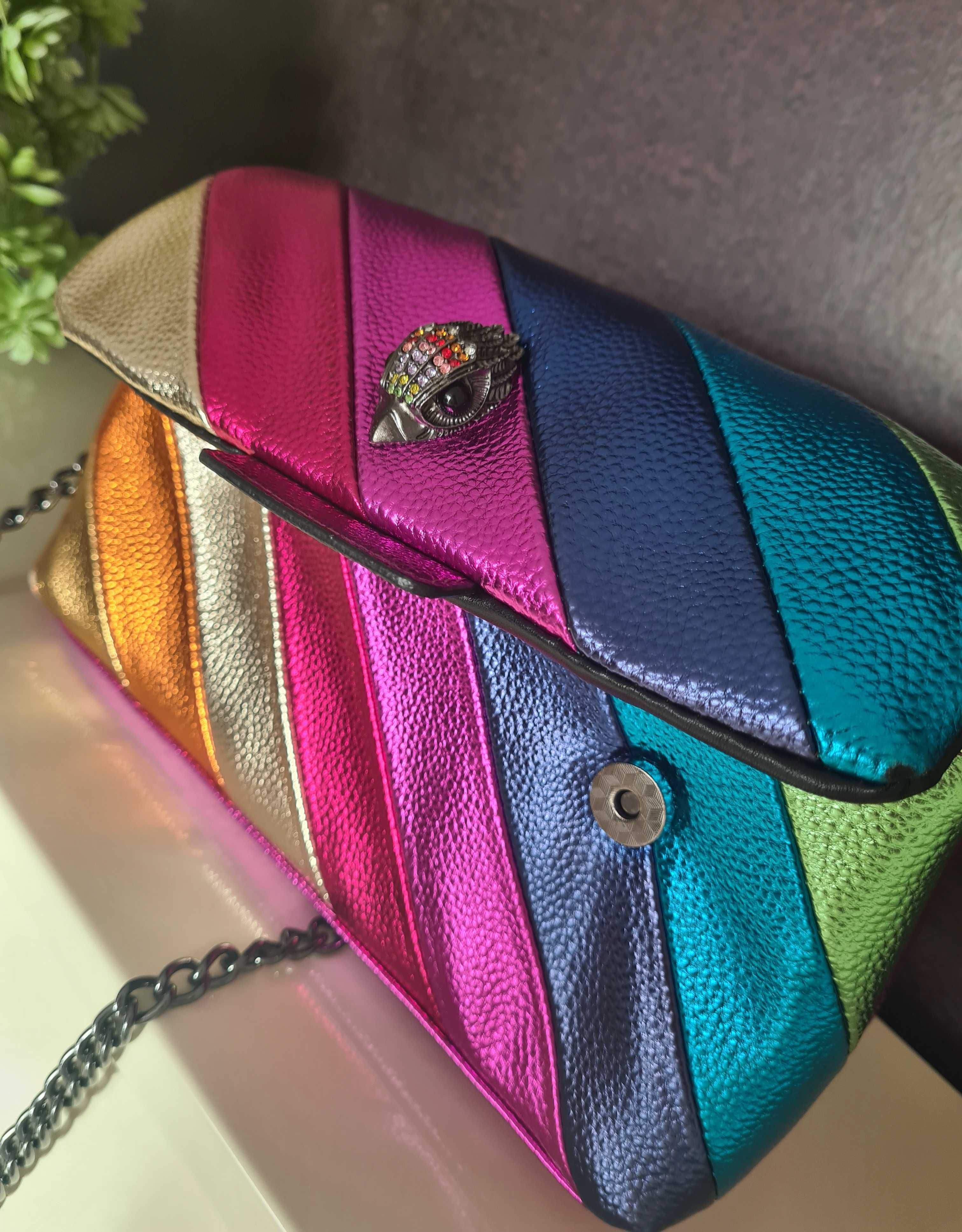 Bolsa mulher Carteira Clutch para Festa Verão Pele brilhante colorida