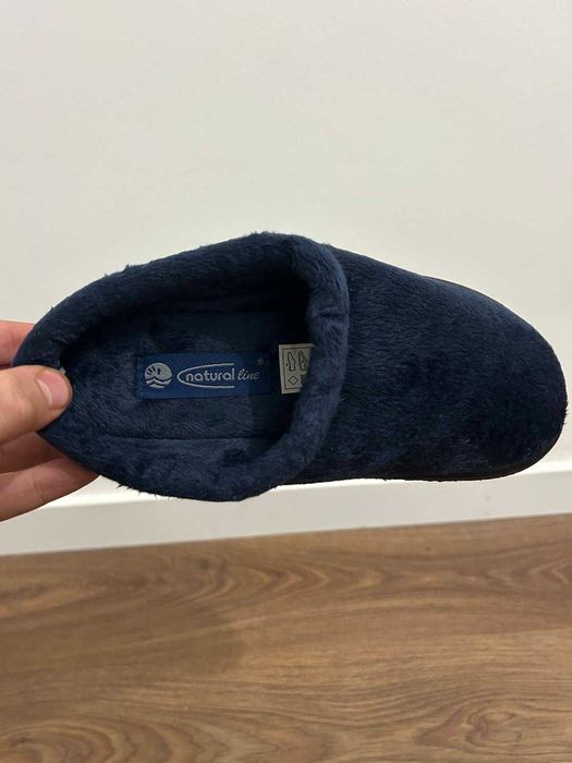 Pantufas Natural Line Azul Escuro