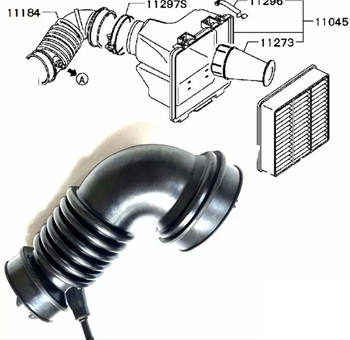 Патрубок воздушного фильтра гофра Mitsubishi Lancer 1505A659