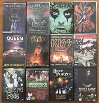 DVDs Musicais: Black Sabbath, Metallica, Deep Purple, Motorhead, KISS.
