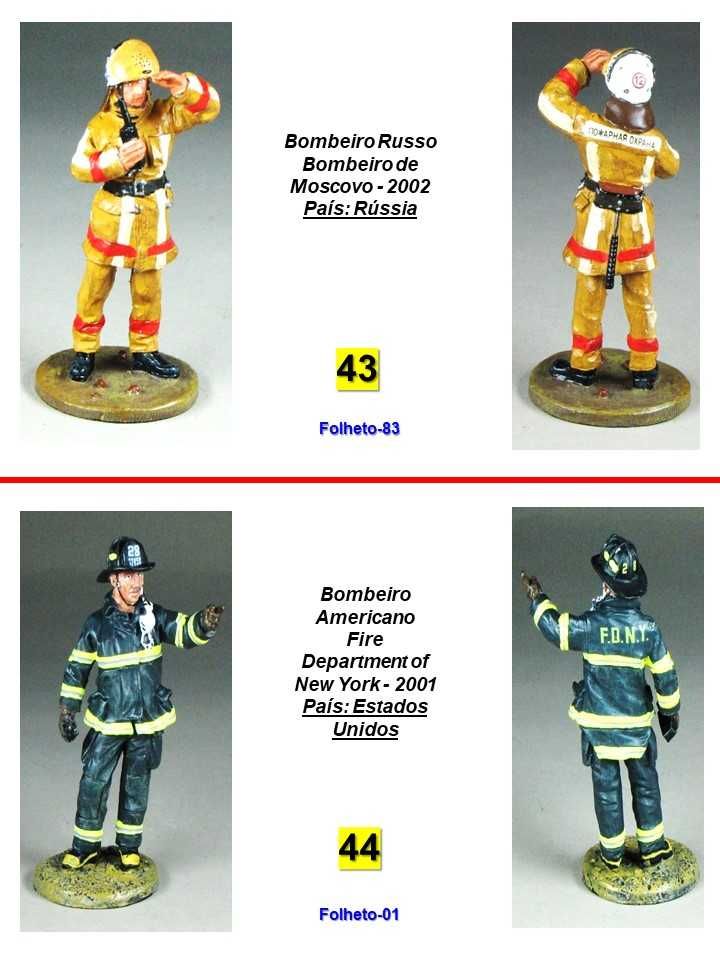 Bombeiros/48 - figuras de chumbo "3" pintados á mão