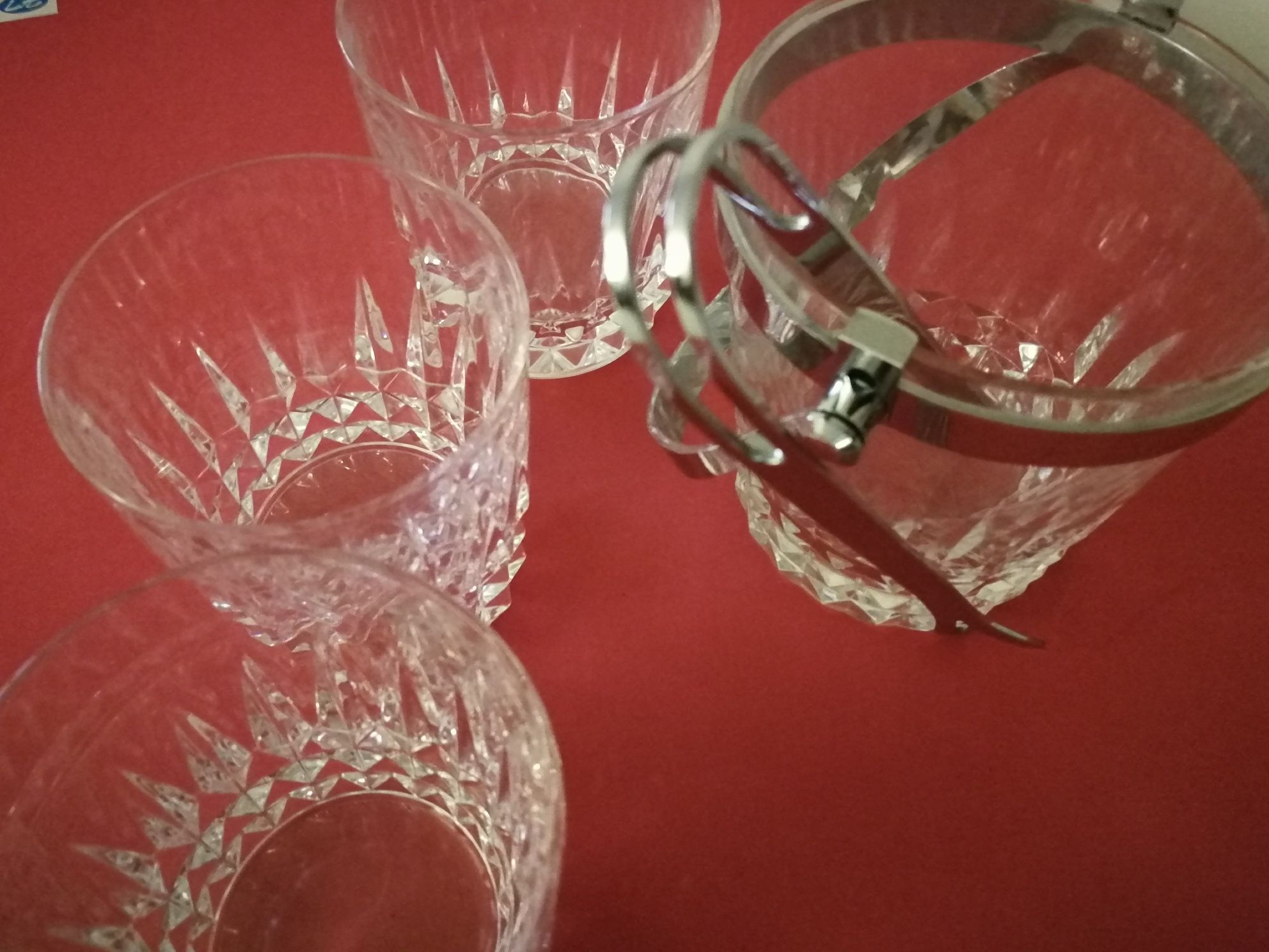 Copos de Uísque e geleira Baccarat Cristal