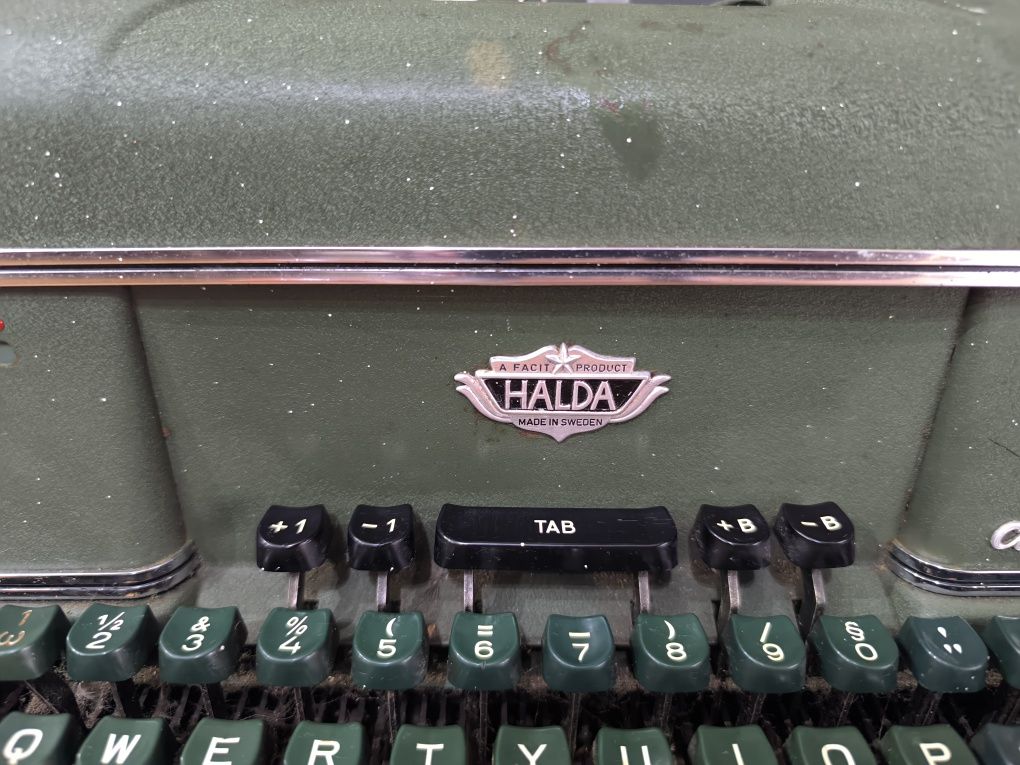 Stara maszyna do pisania Halda A Facit produkt made in Sweden Cicero