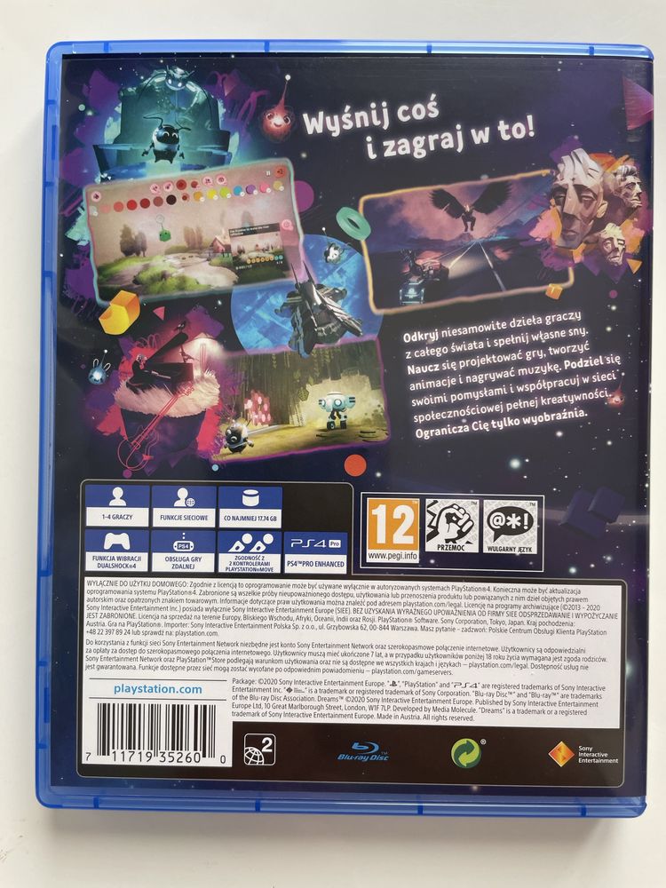 gra dreams dubbing pl -pegi 12 ps4