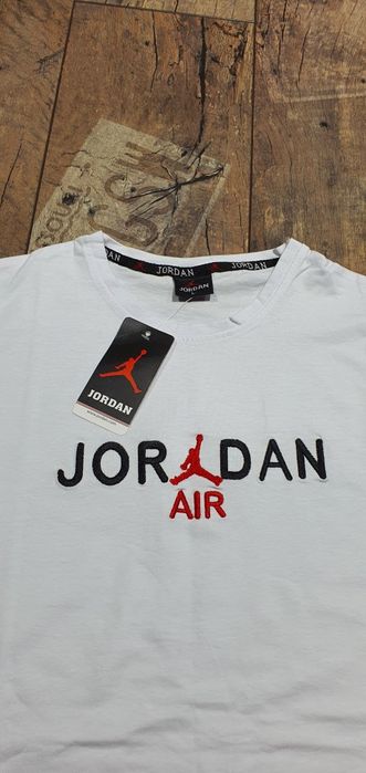 Biała koszulka męska t-shirt bawełna premium łyżwa nike L