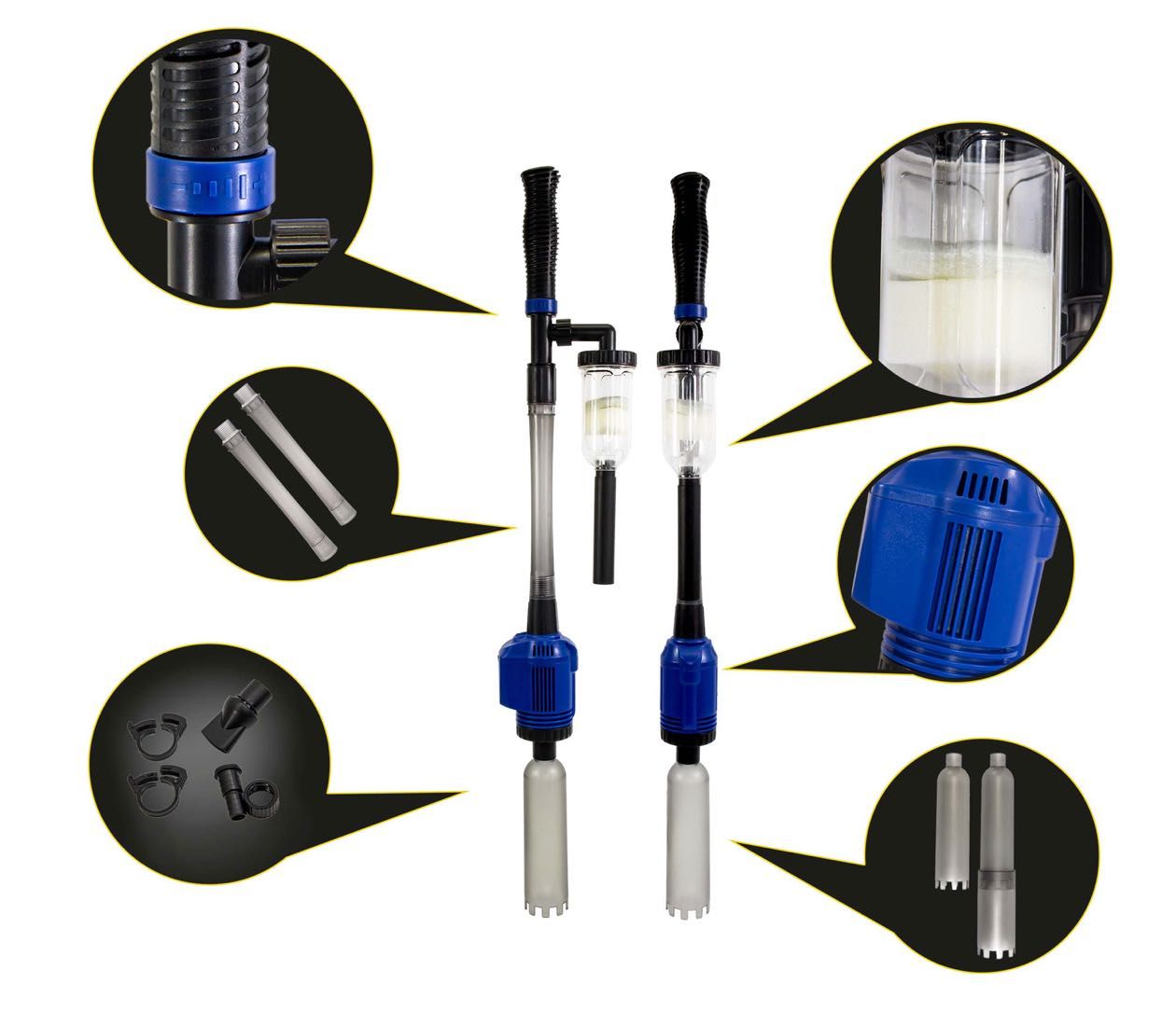 Odmulacz elektryczny do dna akwarium, HXS-02 16W z pompą 800l/h