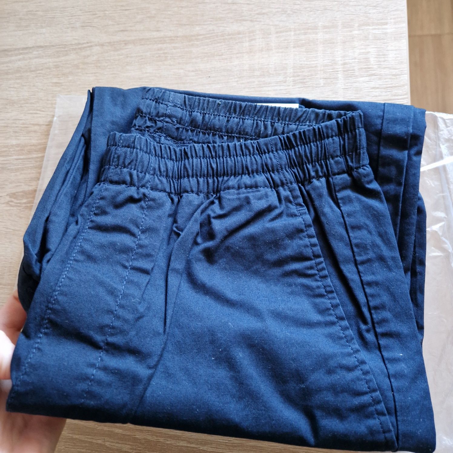 Бавовняні літні штани uniqlo р. хс темно сині