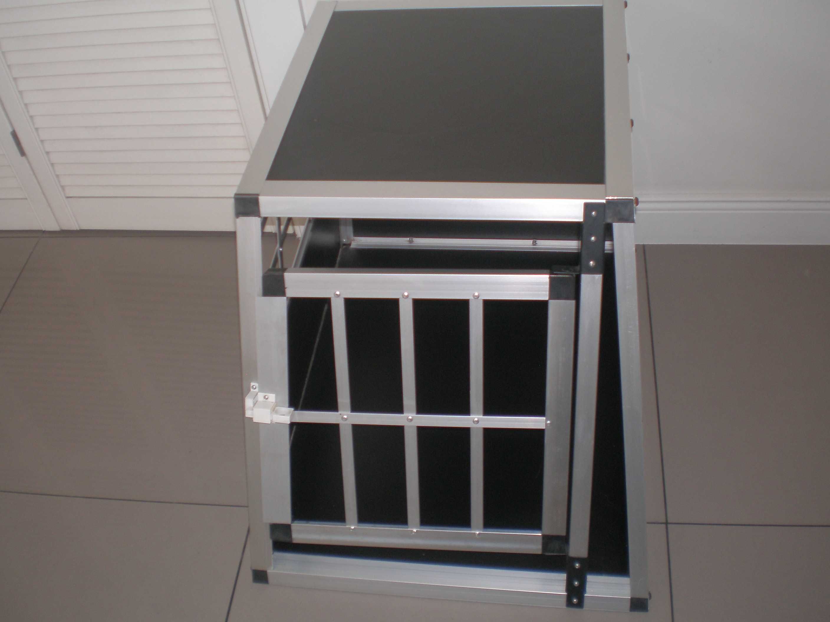 aluminiowy transporter samochodowy klatka dla psa skrzynia