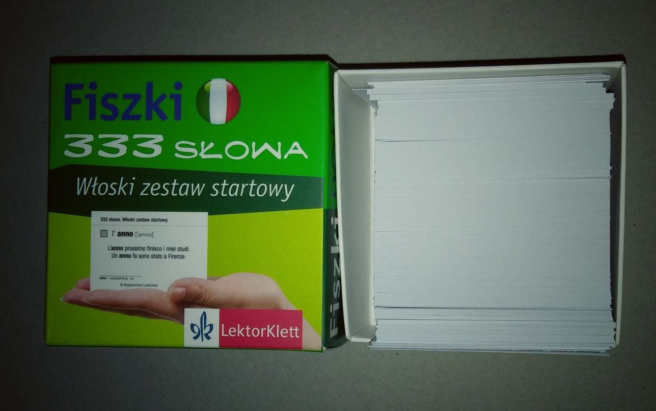 Język włoski fiszki starter nowe