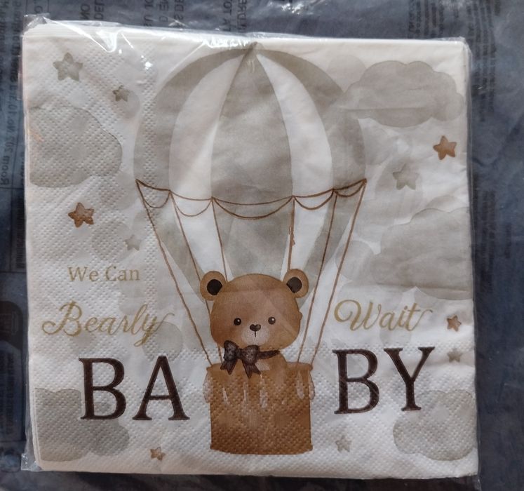 Nowe serwetki na baby shower