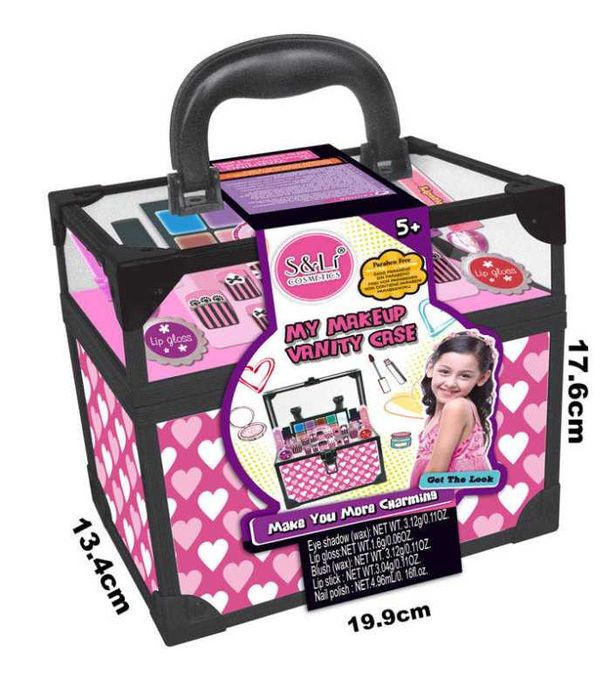 KUFEREK KOSMETYKÓW Makijażu I Paznokci Domowe Spa Duży Zestaw