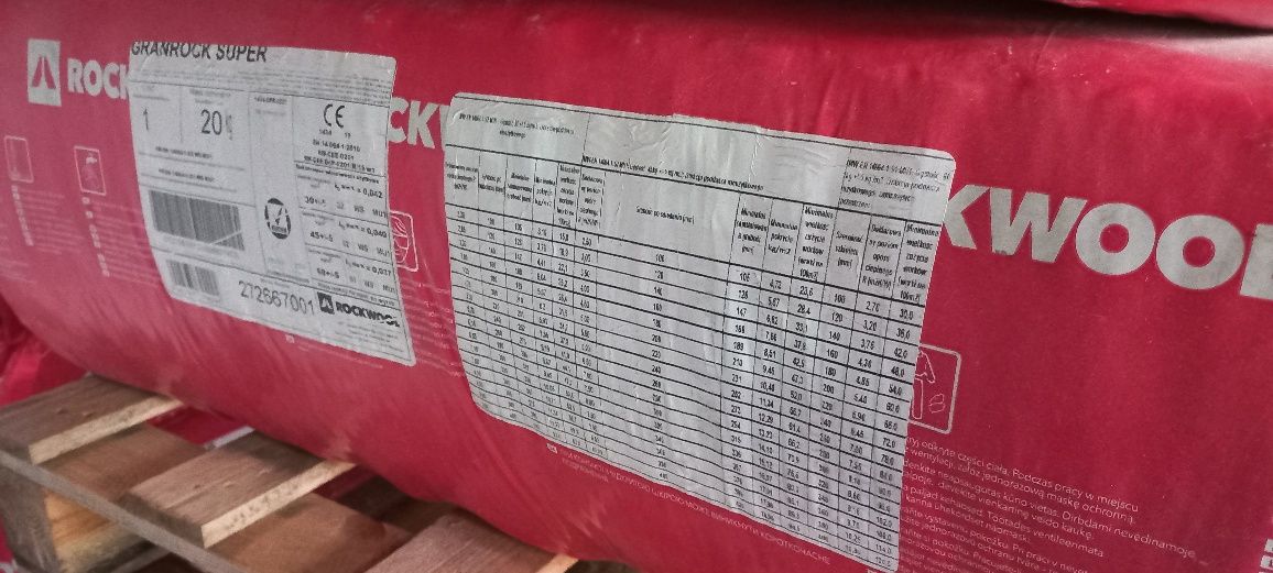 Granrock super Rockwool granulat  wełna ocieplenie 20kg 40 worków