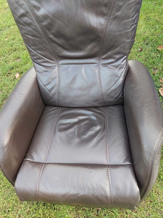 Fotel elektryczny, system pionizacji, skóra naturalna