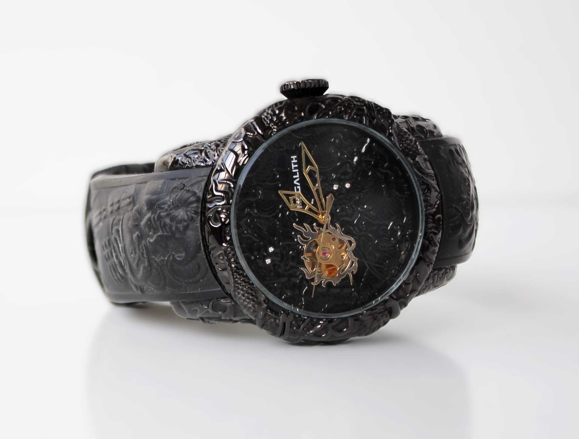 Часы с автоподзаводом Megalith Black-Gold Dragon Sculpture