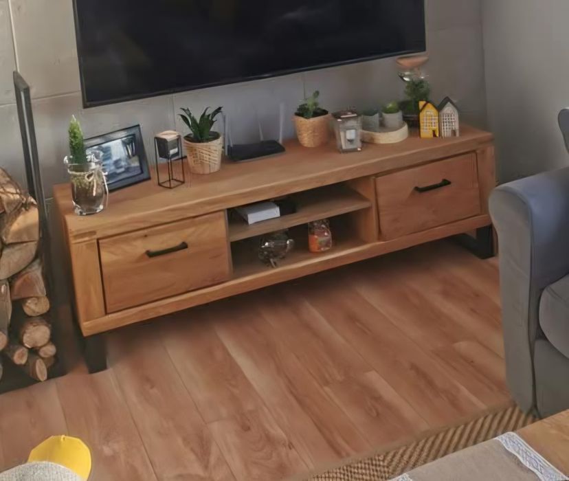 Agata meble szafka rtv czarne metalowe nogi