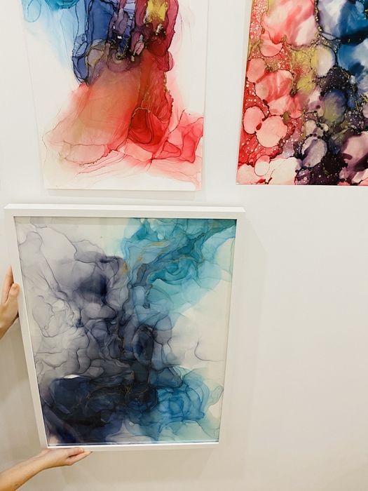 Картина подарок разные техники нанесения