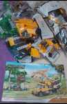 Zestaw klocki jurassic park / world wóz transportowy 2 Dino wieza