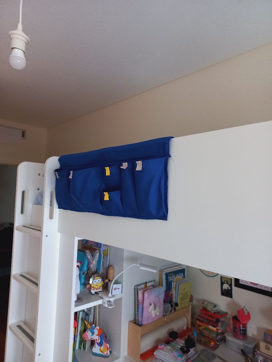 Cama alta infantil Ikea vendo com o colchão