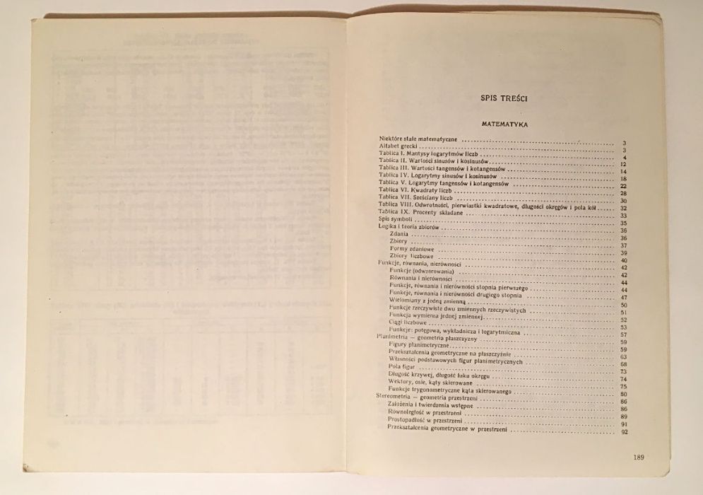 Tablice Matematyczne, Fizyczne, Chemiczne, Astronomiczne