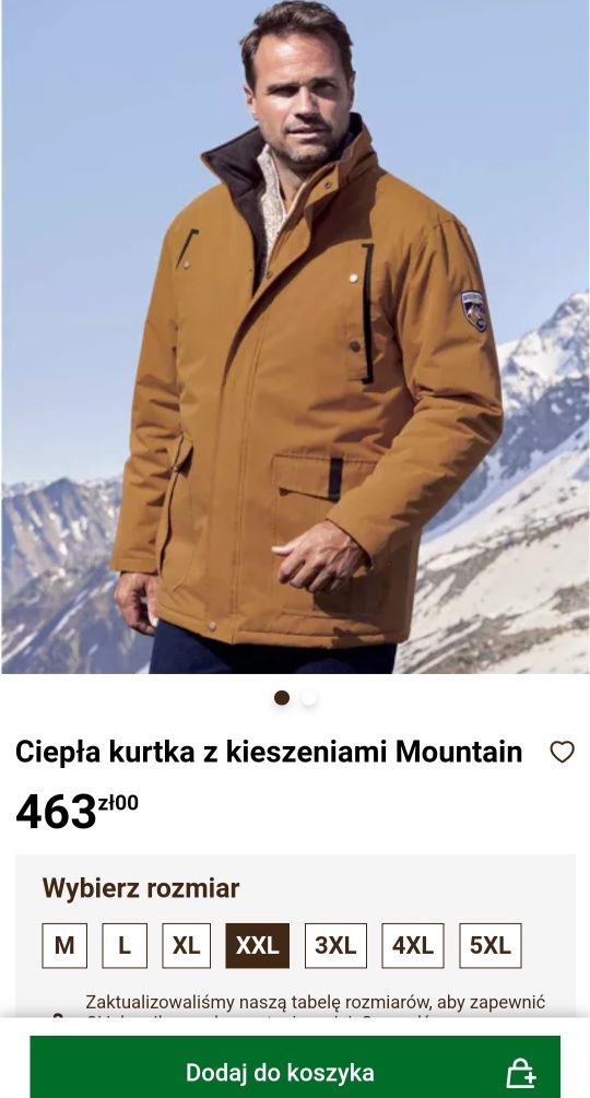 Nowa kurtka zimowa męska Atlas For MEN rozmiar XXL