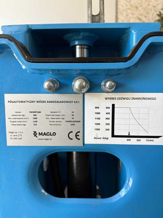 Wózek półautomatyczny samozaładowczy 0,5t MAGLO