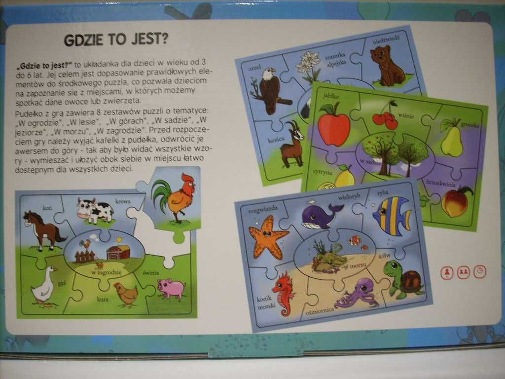 gra edukacyjna dla dzieci układanka NOWA