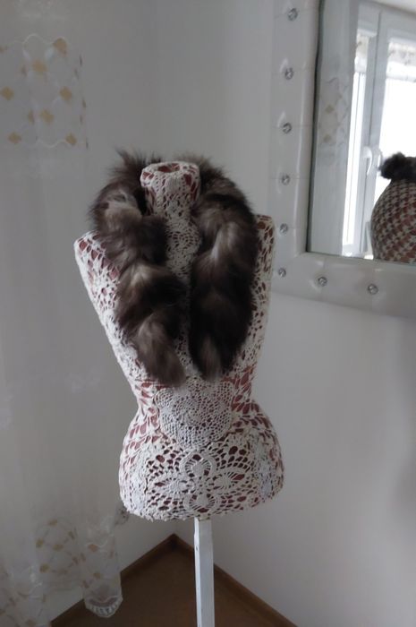 Naturalny Kołnierz z lisa