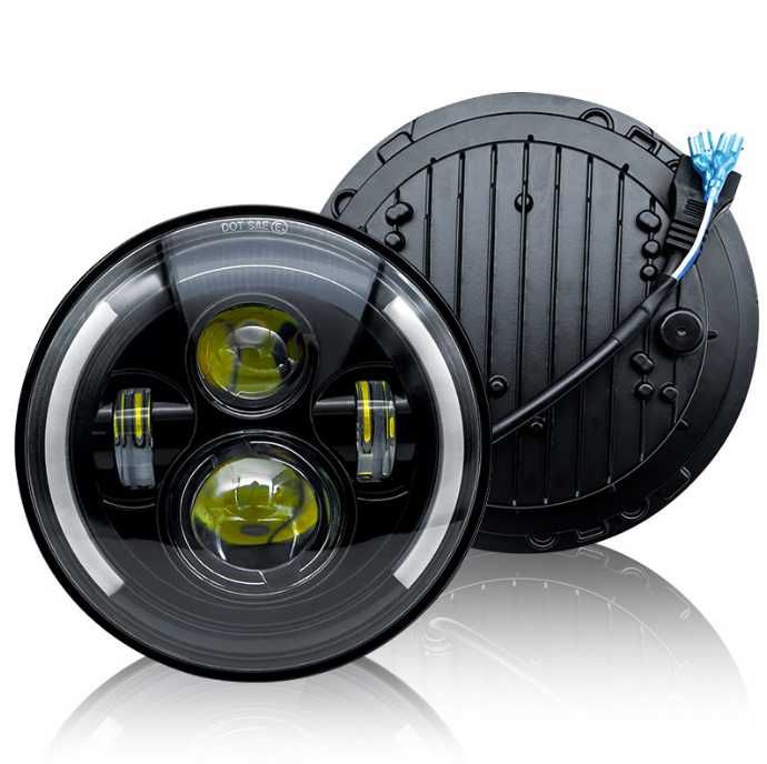 Фары Ваз Нива, светодиодные bi led, ангельские глазки, линзы За 1 шт