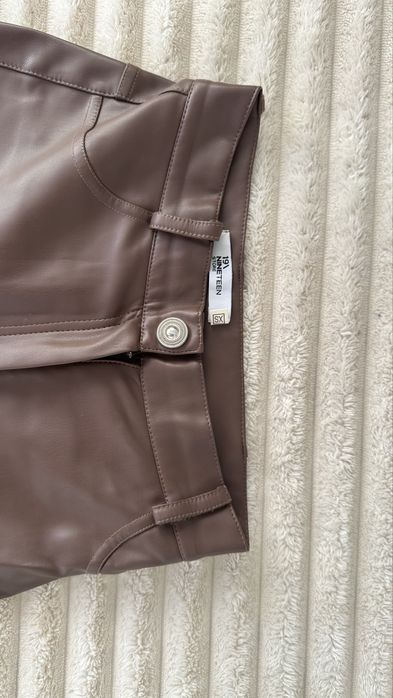 Коричневі шкіряні штани від 19 \ nineteen store