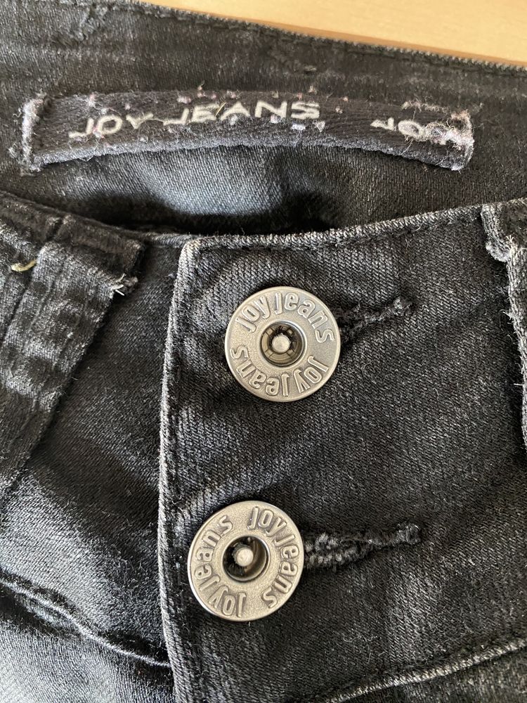 JEANSY dżinsy czarne rurki super skinny wąskie Joy Jeans