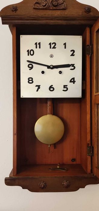 Zegar wiszący drewniany Gustav Becker 1918 rok