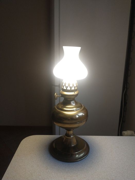 Mosiężna lampka 40 cm wysokość