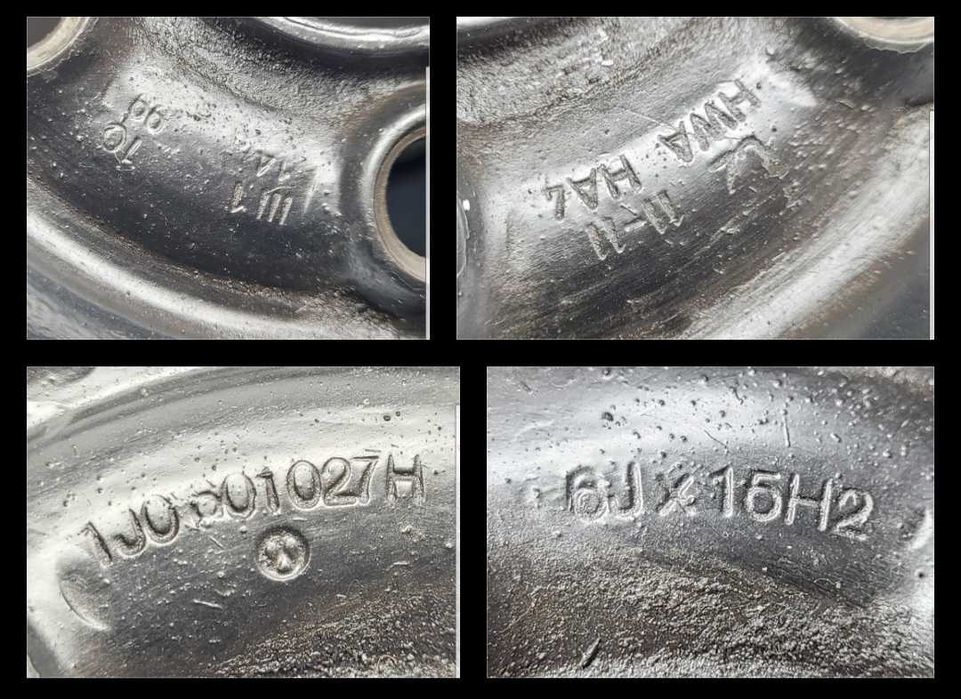 Opony zimowe na felgach 195/65R15-95T Golf 3 wyważone.