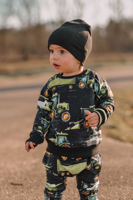 DRES dla chłopca traktory ciągniki bluza baggy kombajn  handmade 104