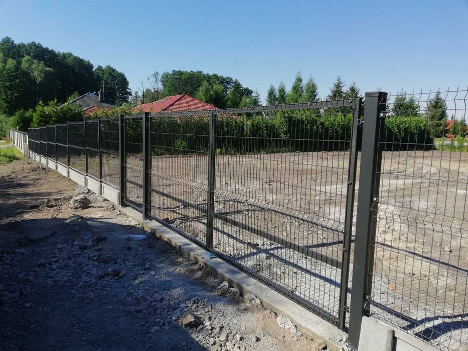 Ogrodzenia panelowe 3D  + podmurówka z montażem BRAMY/FURTKI