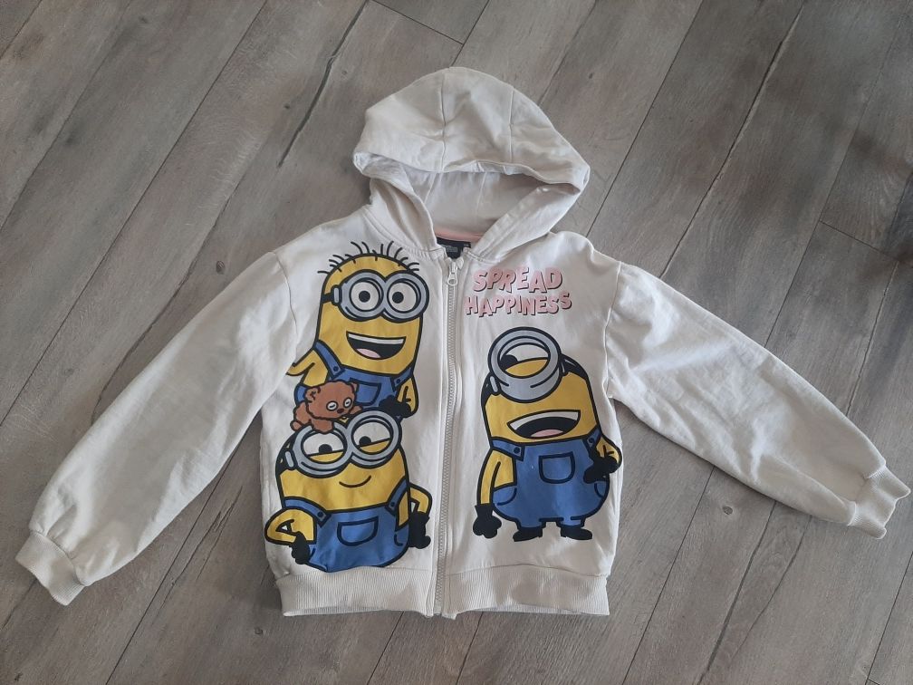 Bluza dziewczęca rozpinana minionki minions r. 128 134