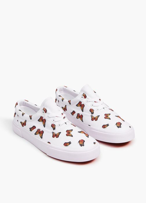 Cropp білі кеди метелики