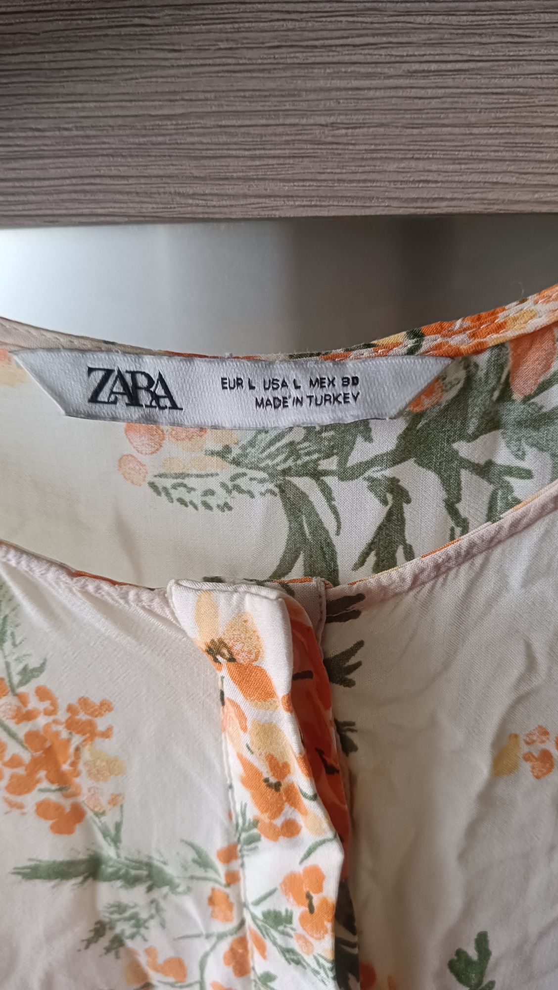 Wzorzysta sukienka Zara L 40 damska maxi