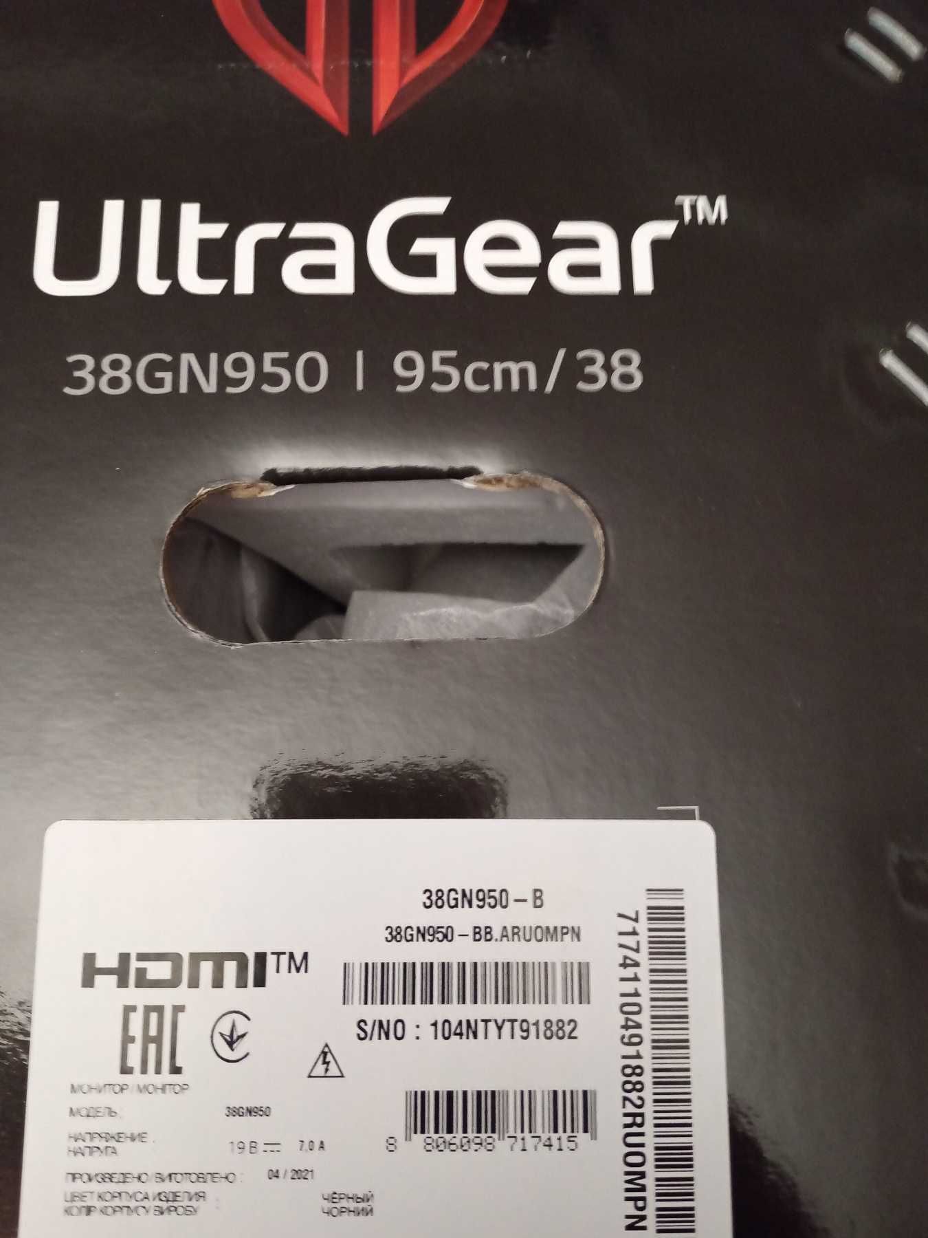 Геймерський монітор LG UltraGear 38GN950