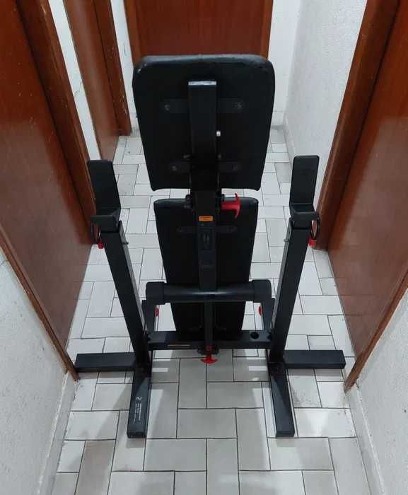 Banco supino inclinado / reto e barra 155cm de rosca treino musculação