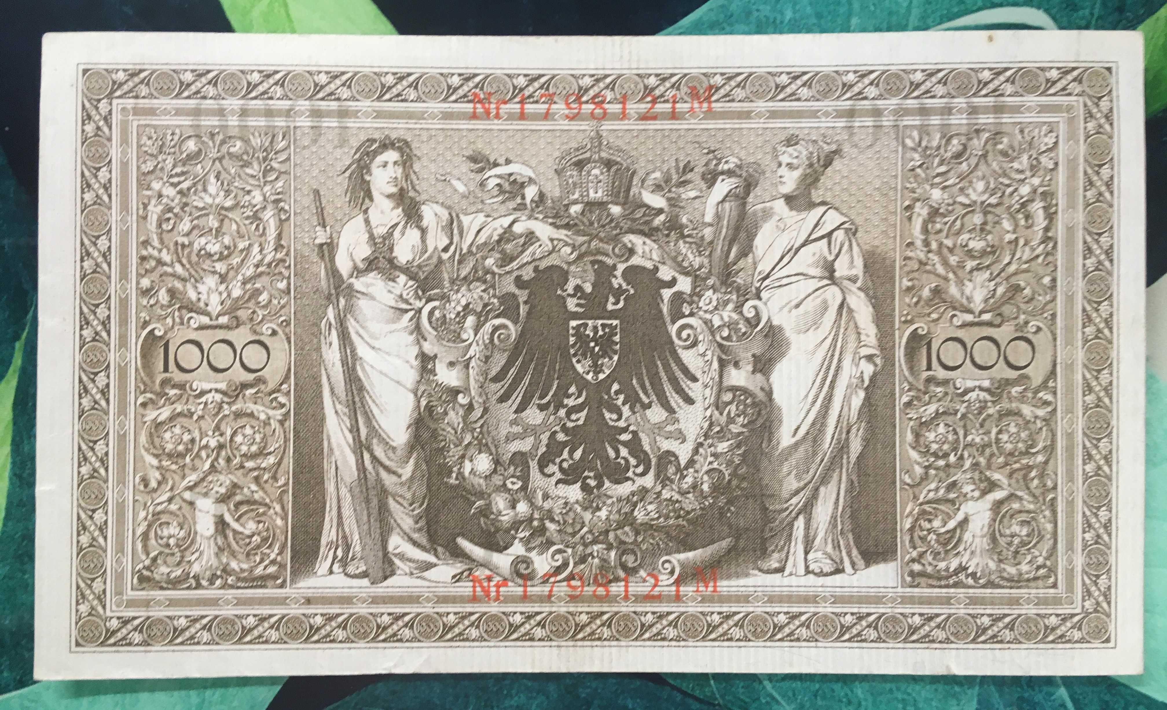 1000 marek (Reichsmark) 1910 - Cesarstwo Niemieckie - stan XF+ - #1