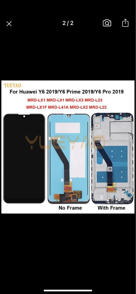 Lcd para Huawei y6 com frame, novo em caixa selado com garantia. ( veja os meus outros anúncios)
