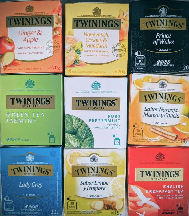Zestaw herbat Twinings różne 9 opakowań