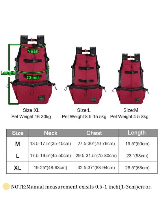 Plecak transporter dla psa Czarny M L na rower motocykl